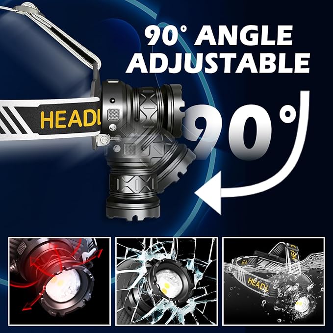 🔥🔥Super Bright Rechargeable LED Headlamp (Includes Type-C charging cable)