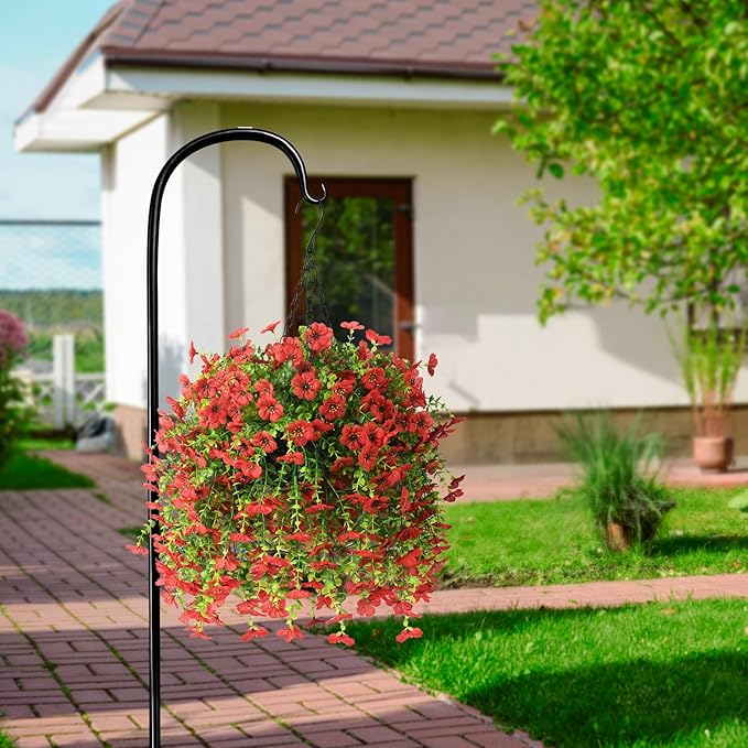 🔥2 PCS Artificial Hanging Silk Fake Daisy Realistic Flowers ,UV Resistant