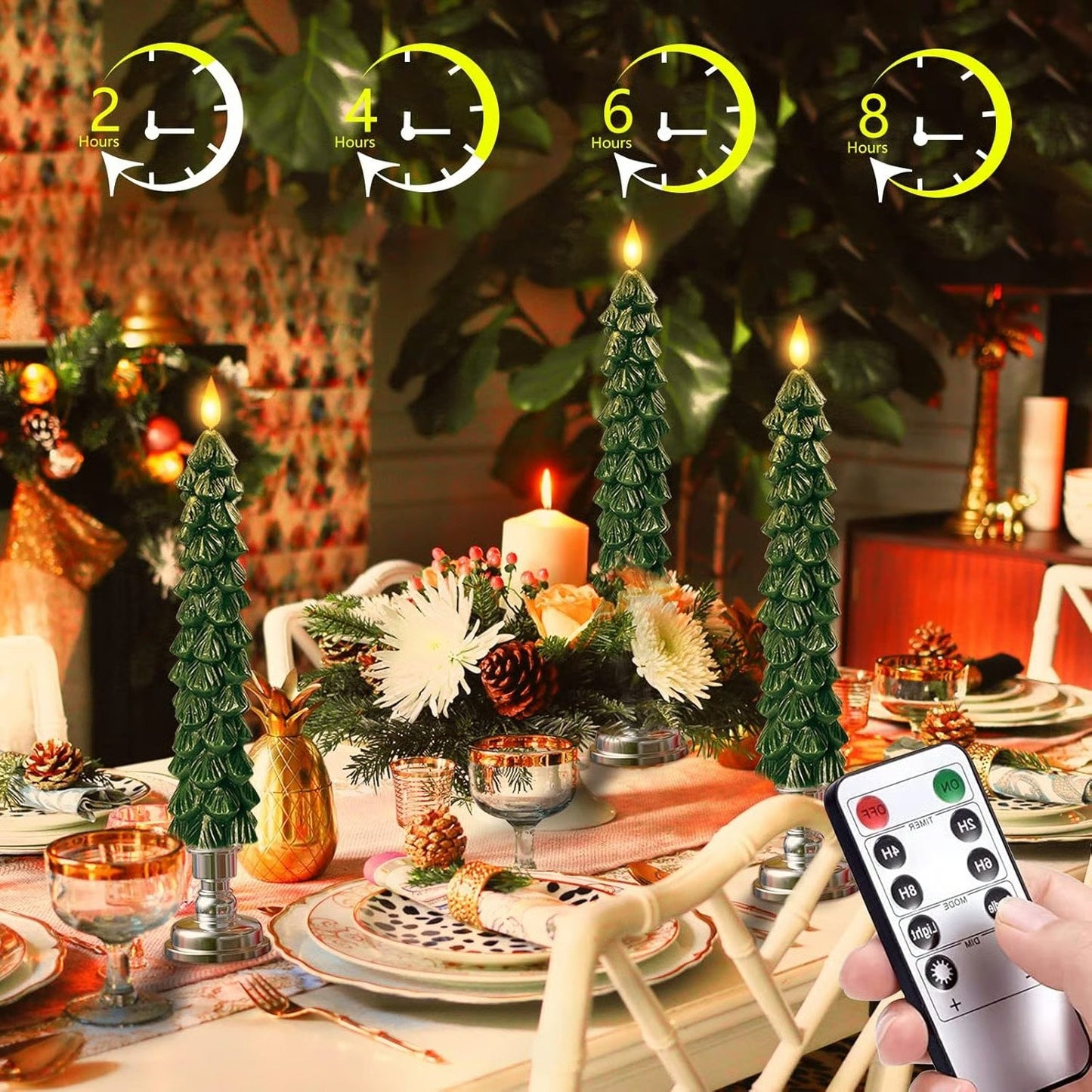 🎄Christmas Flameless Candles With Remote And Timer