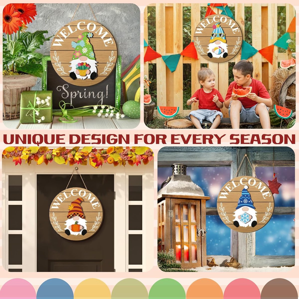 Magnetic Interchangeable Gnome Holiday Door Signs🍀🐰