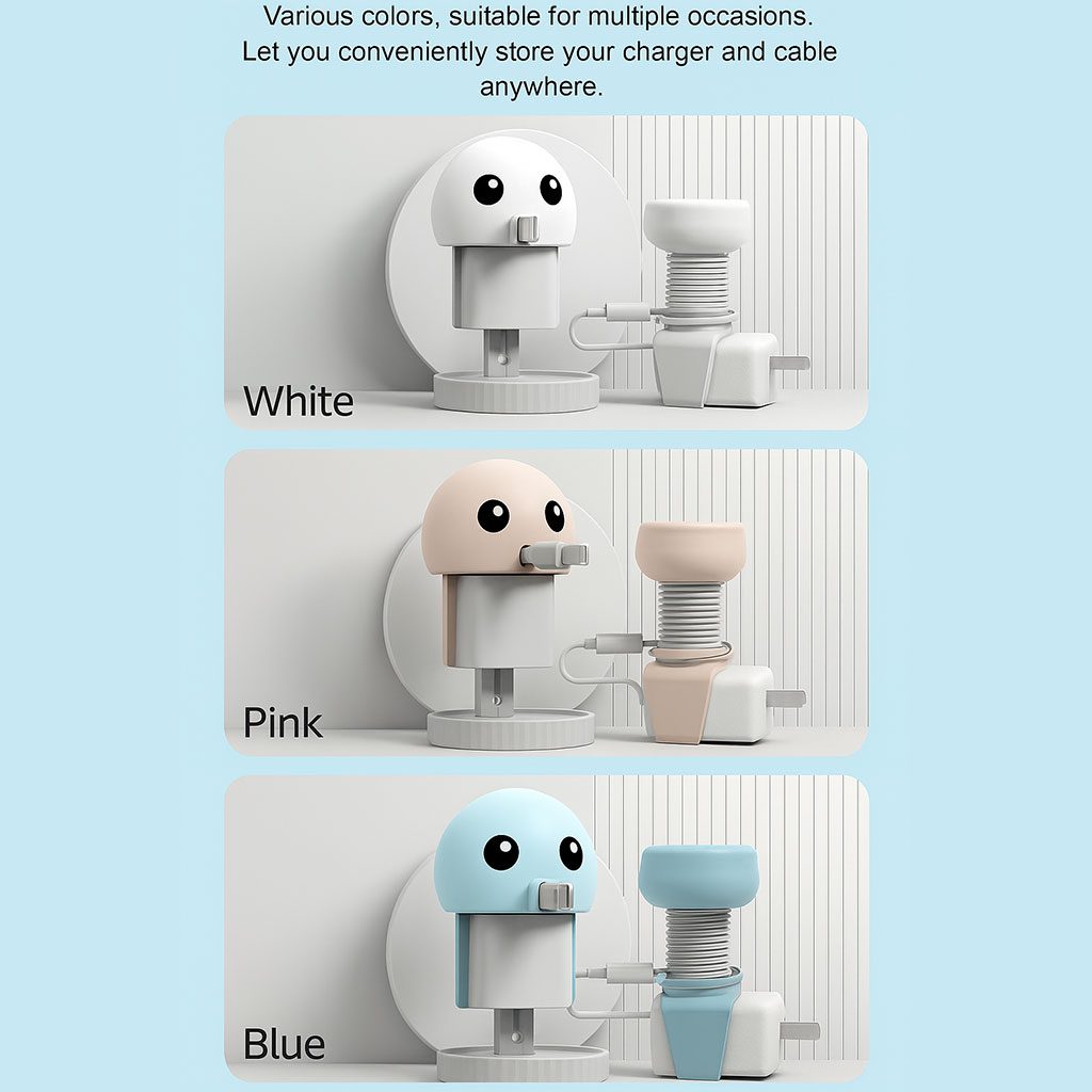 2-Pack Silicone Charging Cable Organizer