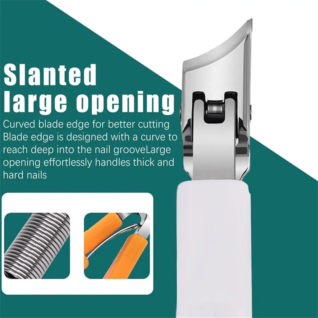 3-Piece Eagle Beak Nail Clipper Set - Multifunctional, Large Opening, Anti-Splash