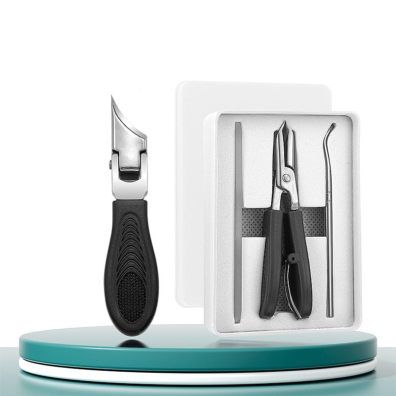 3-Piece Eagle Beak Nail Clipper Set - Multifunctional, Large Opening, Anti-Splash