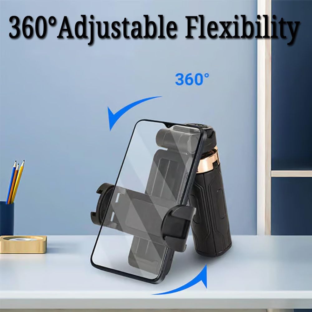 Portable Mini Phone Stand & Multi-Angle Rotation, Detachable Bluetooth Remote Control
