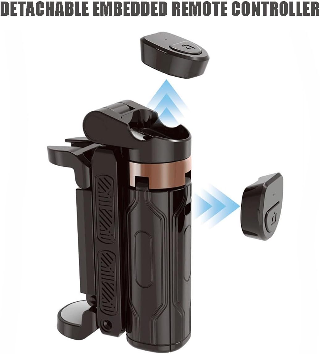 Portable Mini Phone Stand & Multi-Angle Rotation, Detachable Bluetooth Remote Control
