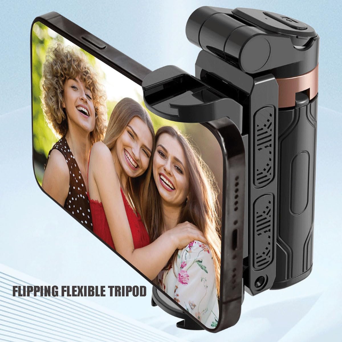 Portable Mini Phone Stand & Multi-Angle Rotation, Detachable Bluetooth Remote Control