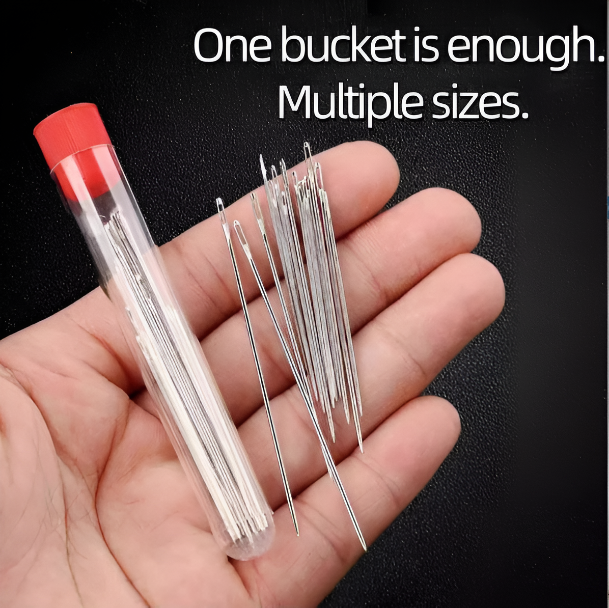 🪡 34PCS Big Eye Steel Needles Set