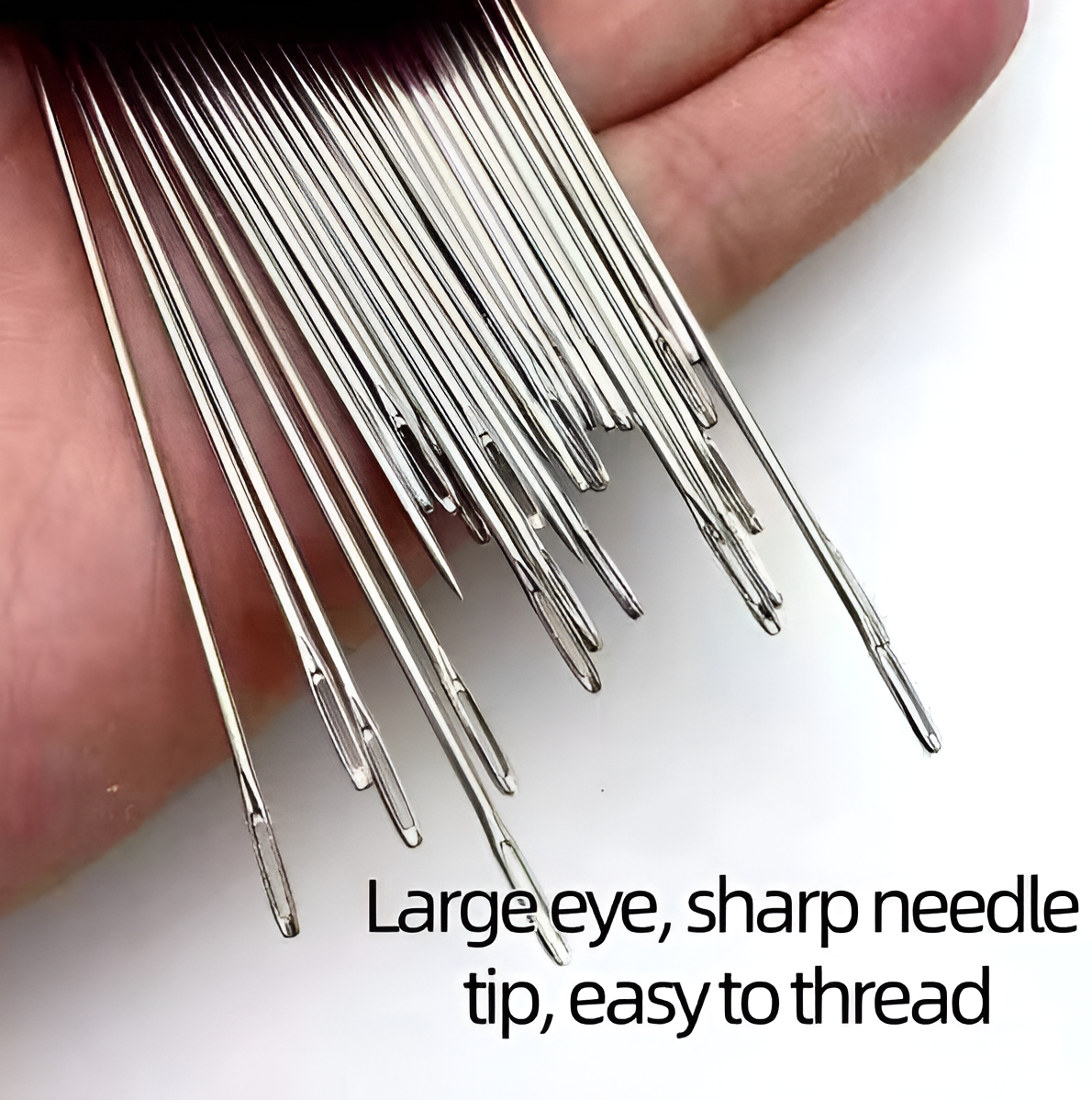 🪡 34PCS Big Eye Steel Needles Set