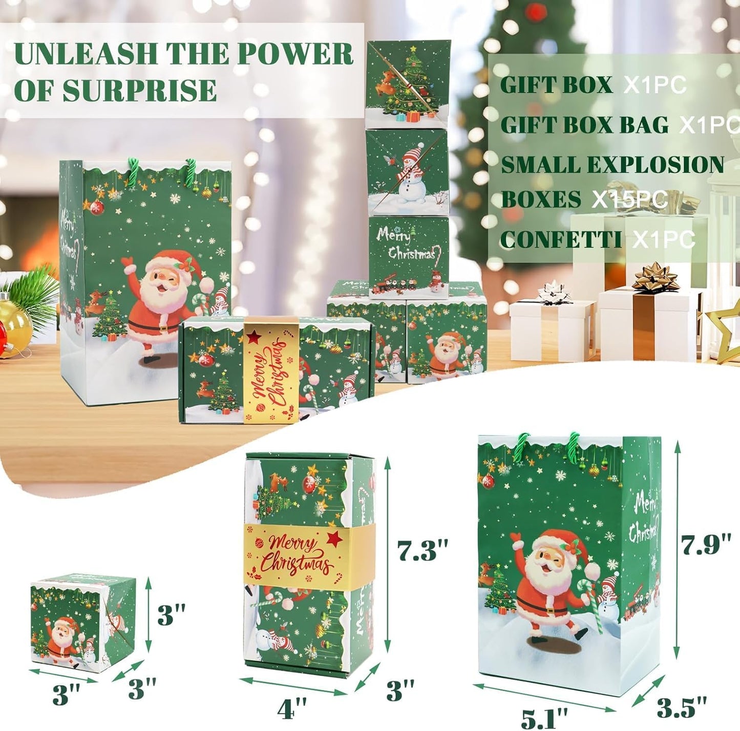 🎁Folding Pop-Up Explosion Gift Box for Christmas
