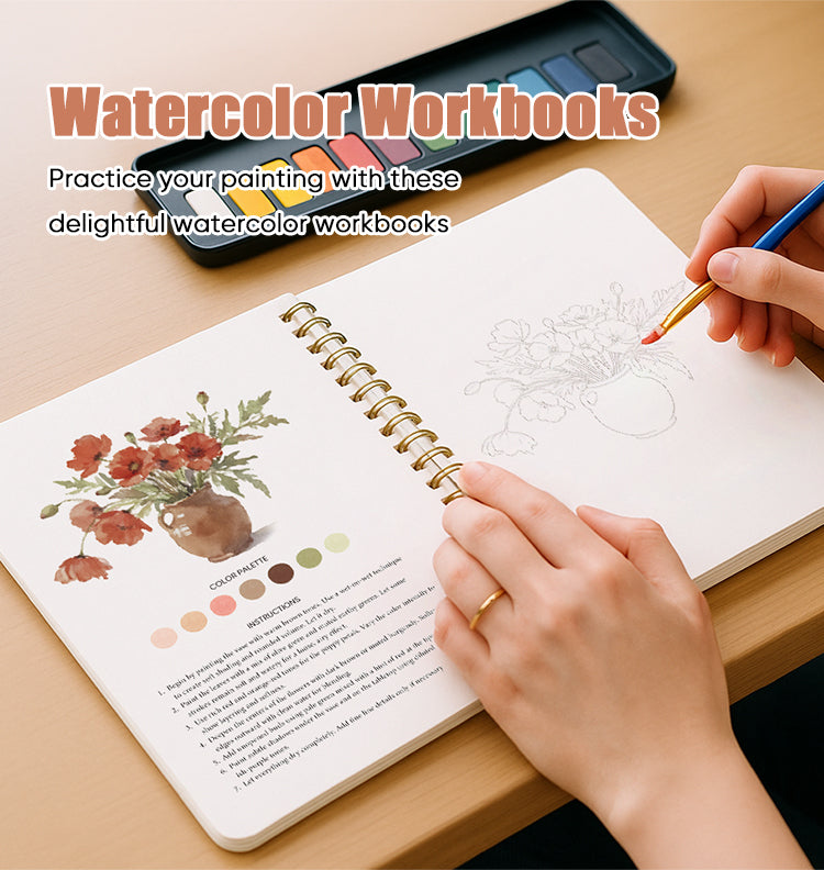 🖼️Beginner-Friendly💕 Watercolor Workbook