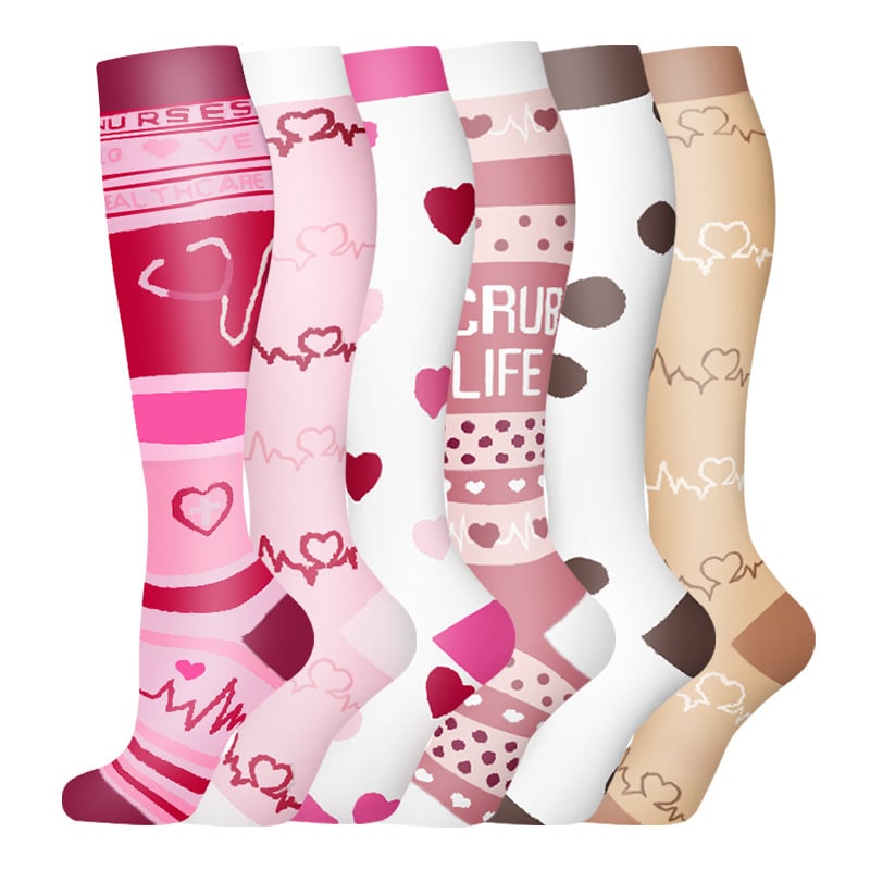 6 Pairs Compression Premium Sports Socks for Women & Men