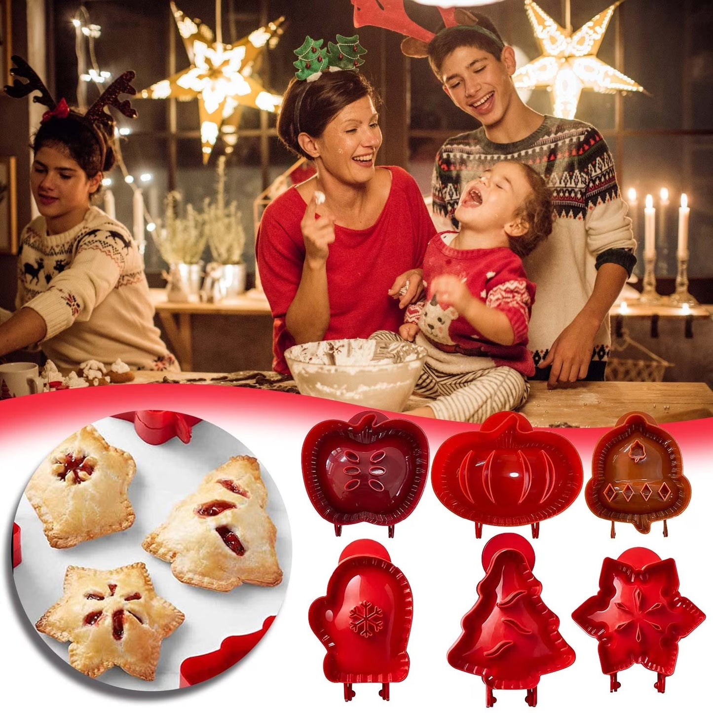 🎄Last Day 49% OFF🔥🔥Holiday Mini Pie Mold