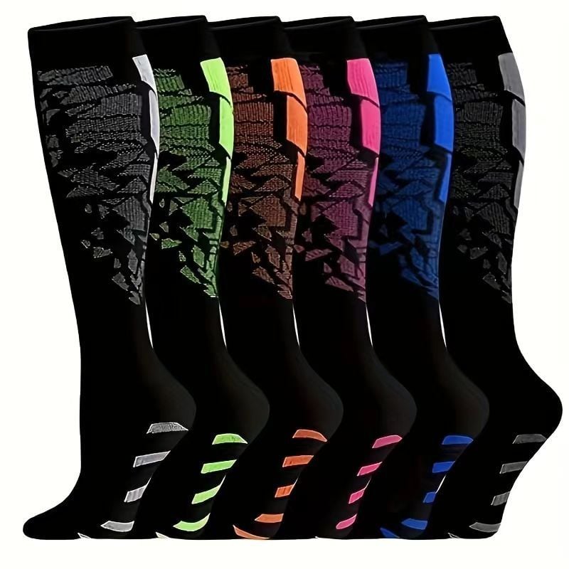 6 Pairs Compression Premium Sports Socks for Women & Men