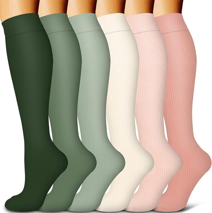6 Pairs Compression Premium Sports Socks for Women & Men