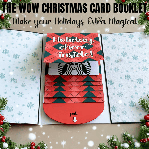 🏆Flash Sale⚡ 50K+ SOLD! Almost Gone-🎅Handmade Christmas gift card booklet