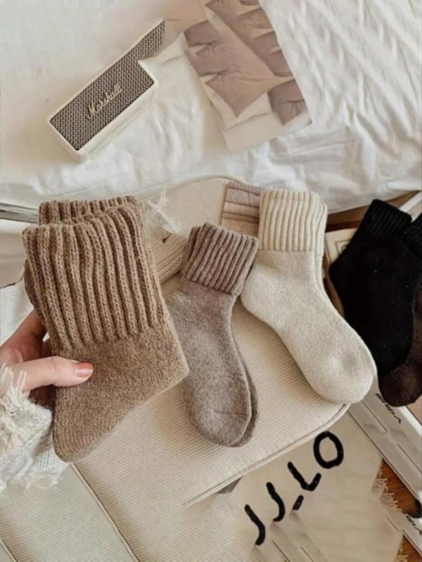 Hot Sale - Women's Solid Mid-calf Socks