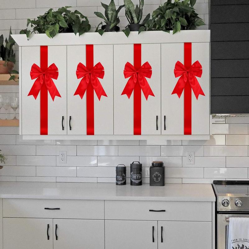 đChristmas Special 49% OFFâRed Christmas Cabinet Ribbons Bowsđ
