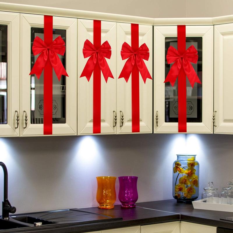 đChristmas Special 49% OFFâRed Christmas Cabinet Ribbons Bowsđ