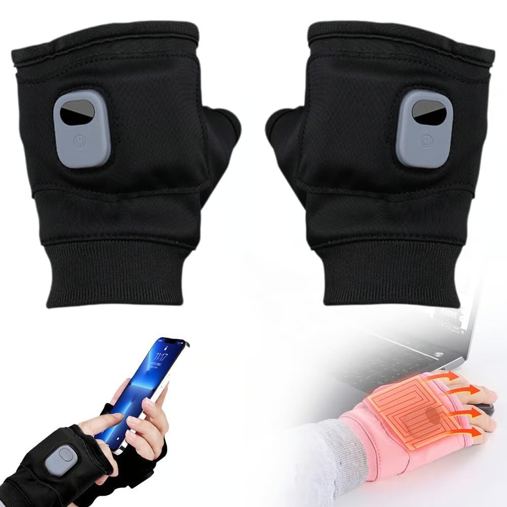 ✨USB Adjustable heating gloves with digital display