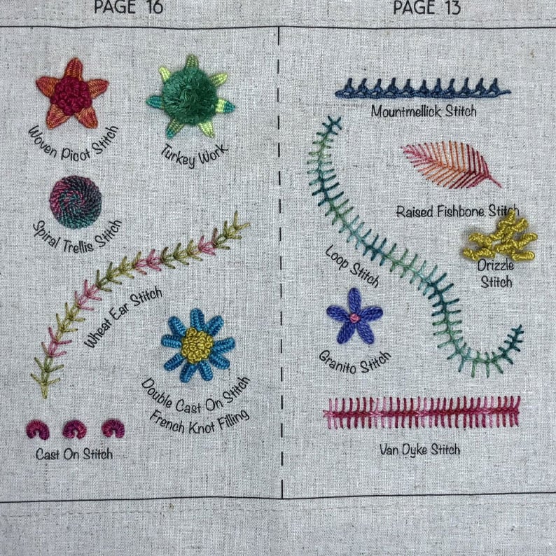 ❤️Beginner-Friendly🪡Stitch Book 📖with 106 different stitches