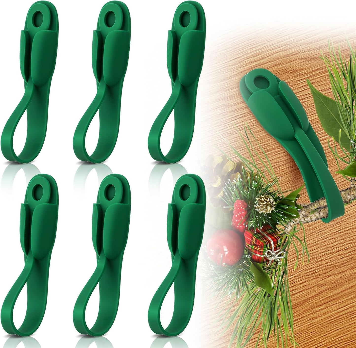 🎄2025 Christmas On Sale✨6 PCS Christmas Silicone Garland Hangers