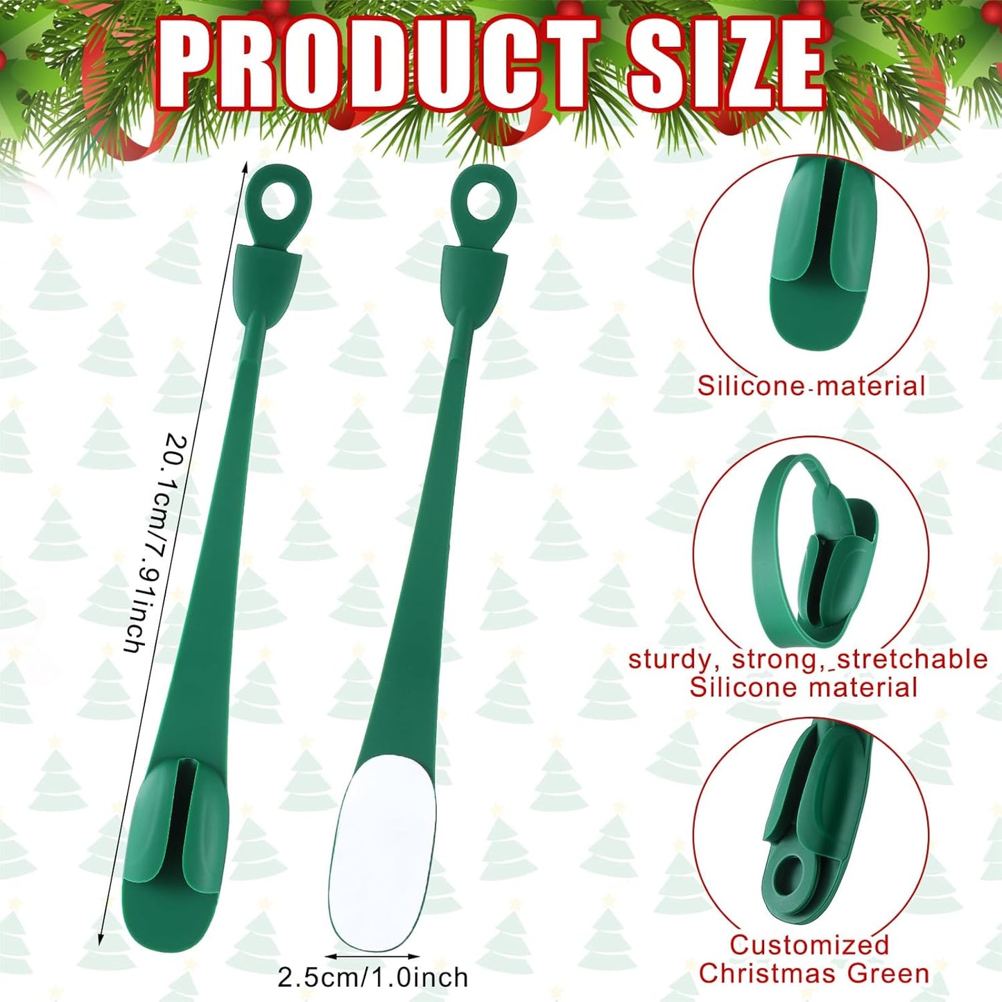 🎄2025 Christmas On Sale✨6 PCS Christmas Silicone Garland Hangers
