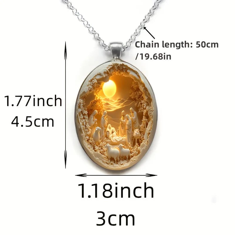 Christmas Nativity 2D Pendant - Faithfulm Anniversary Limited