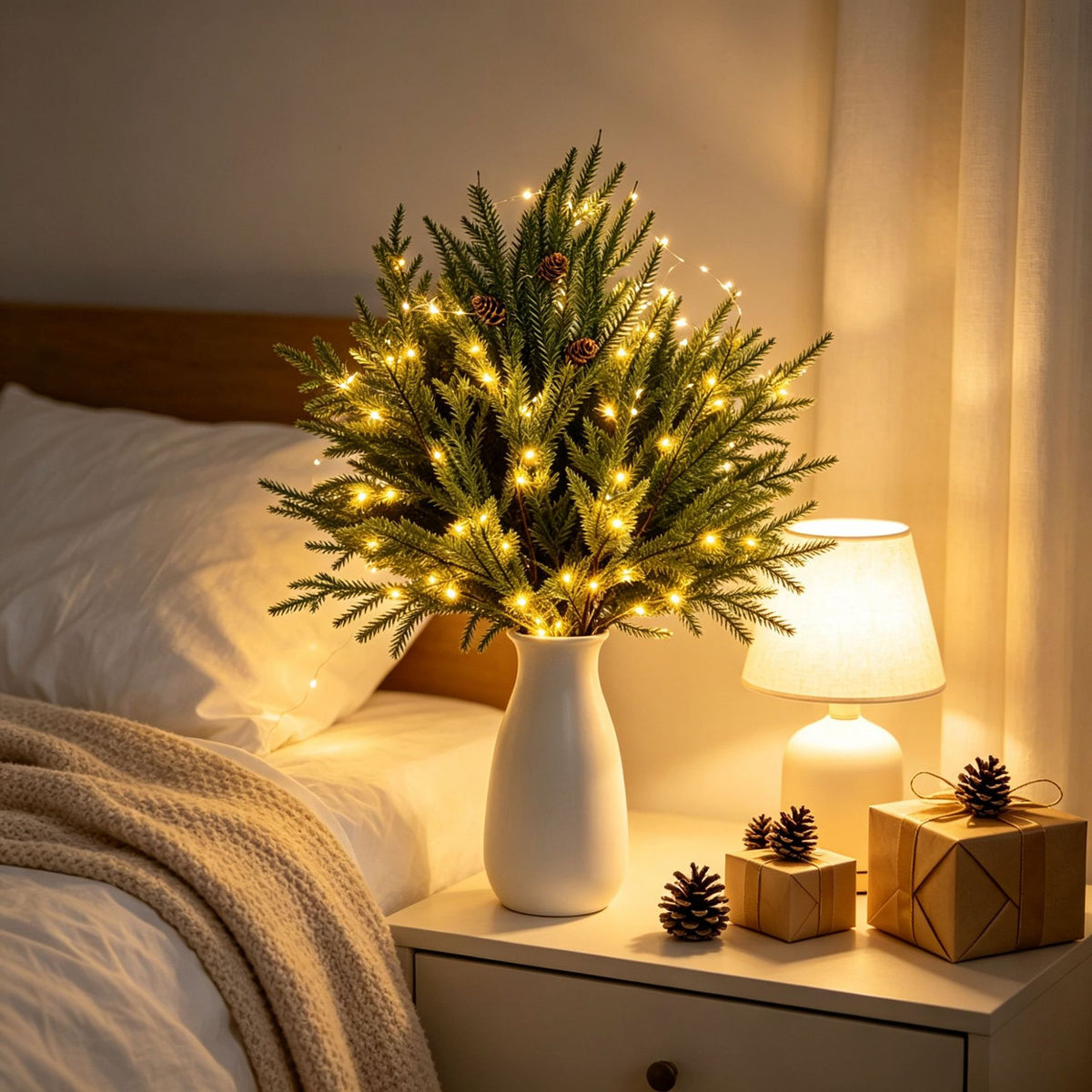 Lighted Norfolk Pine Branches – DIY Holiday Greenery Set