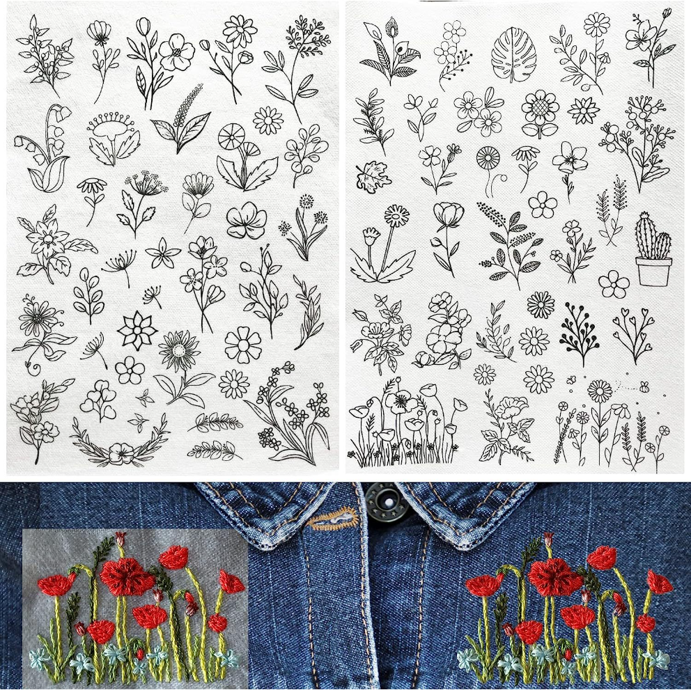 Hot Sale🔥Water Soluble Embroidery Patterns🪡The Perfect Helper Tool For Embroidery Enthusiasts - elehancea