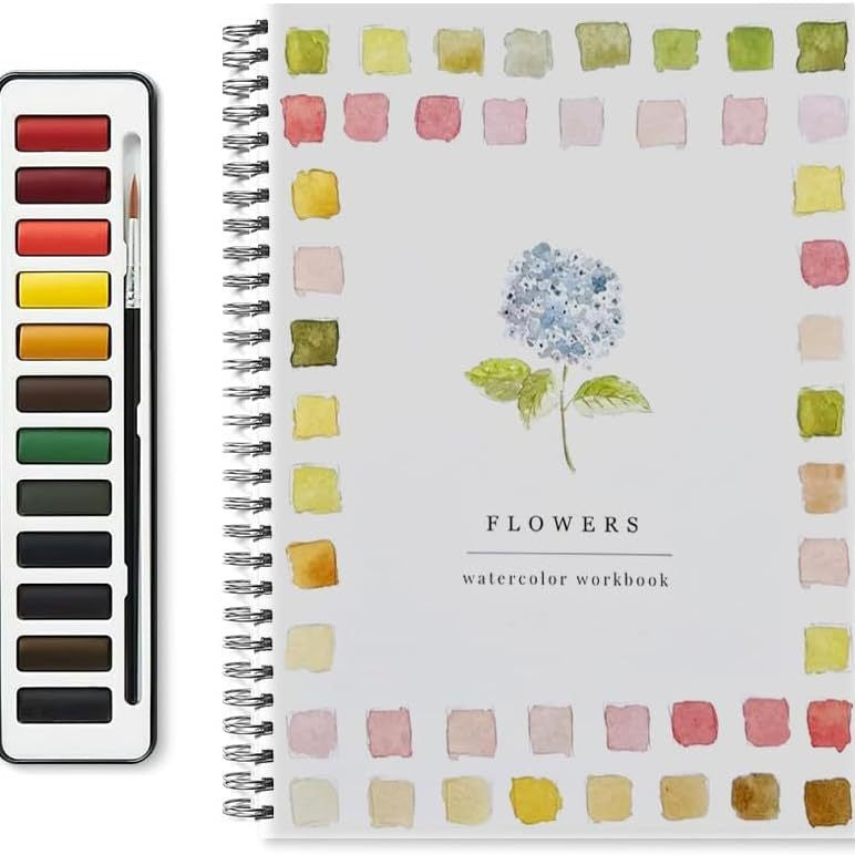 🔥Last day clearance💝🖼️Beginner-Friendly💕 Watercolor Workbook