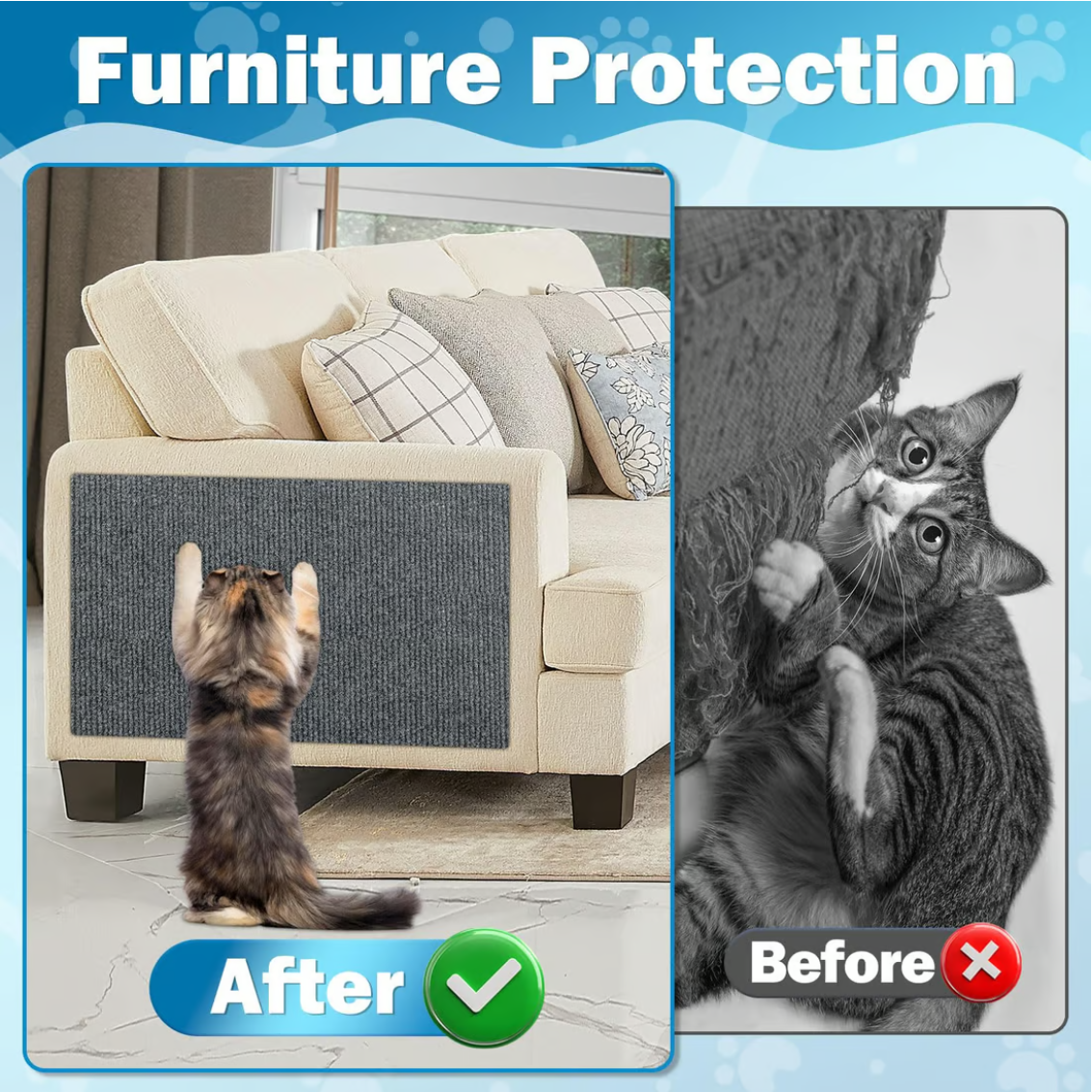 Cat Scratching Mat Self-Adhesive Trimmable Cat Carpet - elehancea