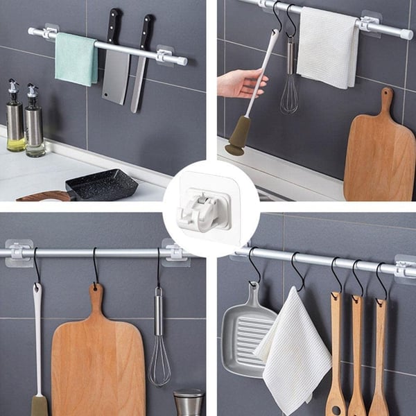 (🎁 Offre spéciale 🎁-49%) Supports de tringle à rideau réglables sans clous (lot de 2)