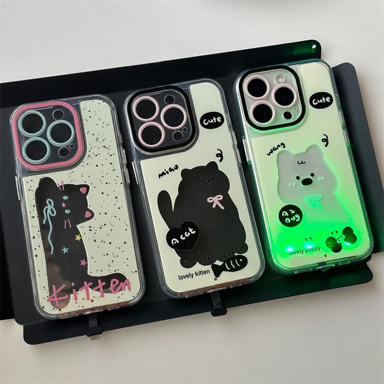 Luminous Ink Splash Cat Phone Case