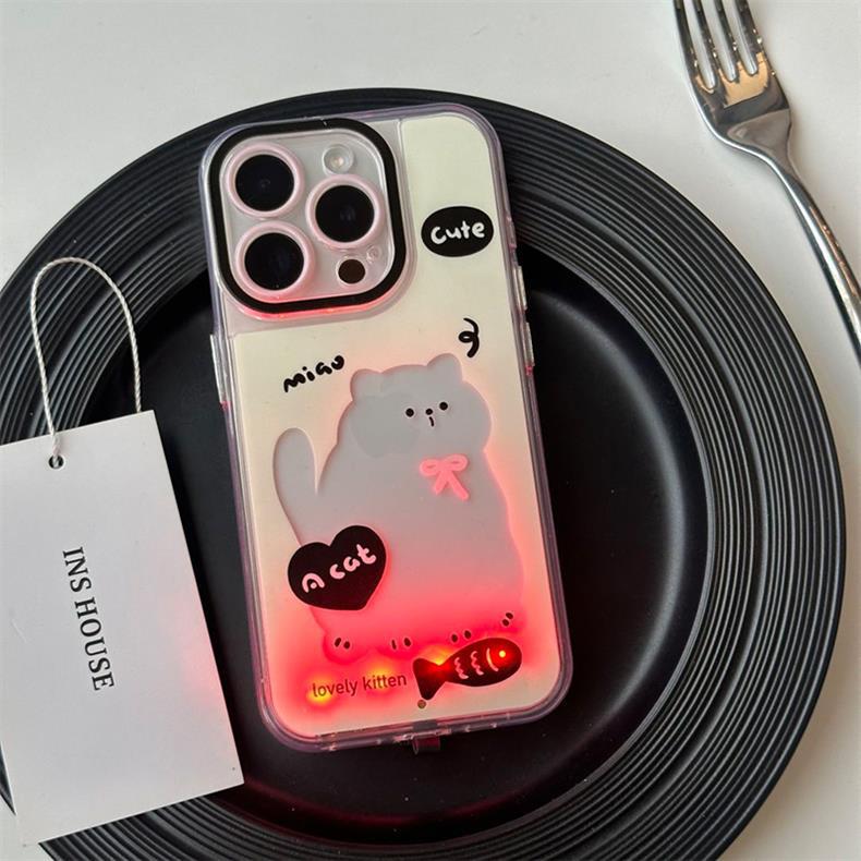 Luminous Ink Splash Cat Phone Case