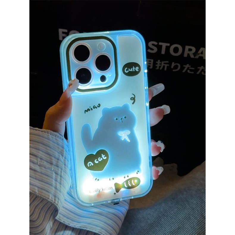 Luminous Ink Splash Cat Phone Case