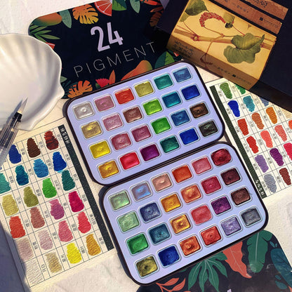 ✨Letzter Tag 49%OFF-Tropic Forest Pearl Aquarellfarbe