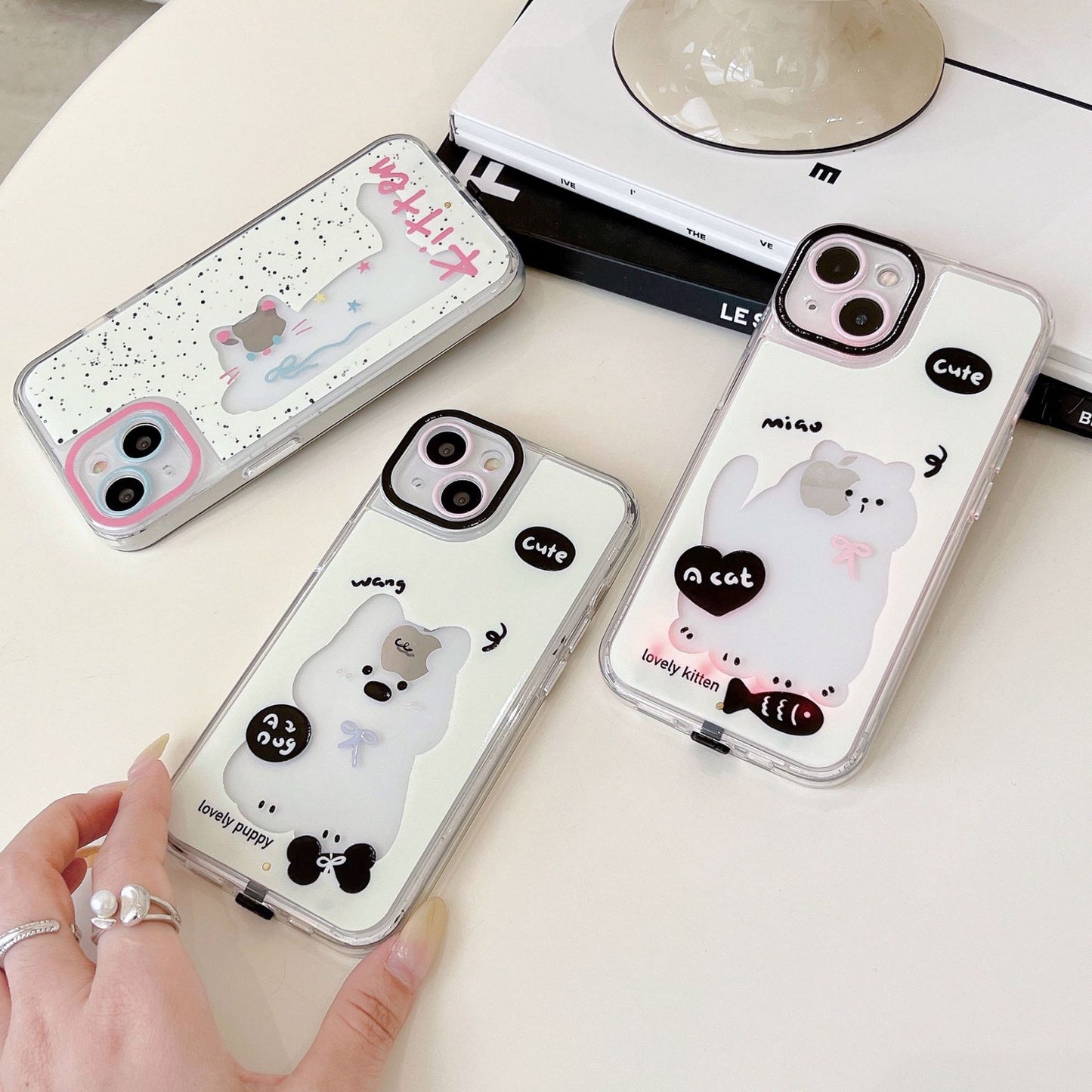 Luminous Ink Splash Cat Phone Case