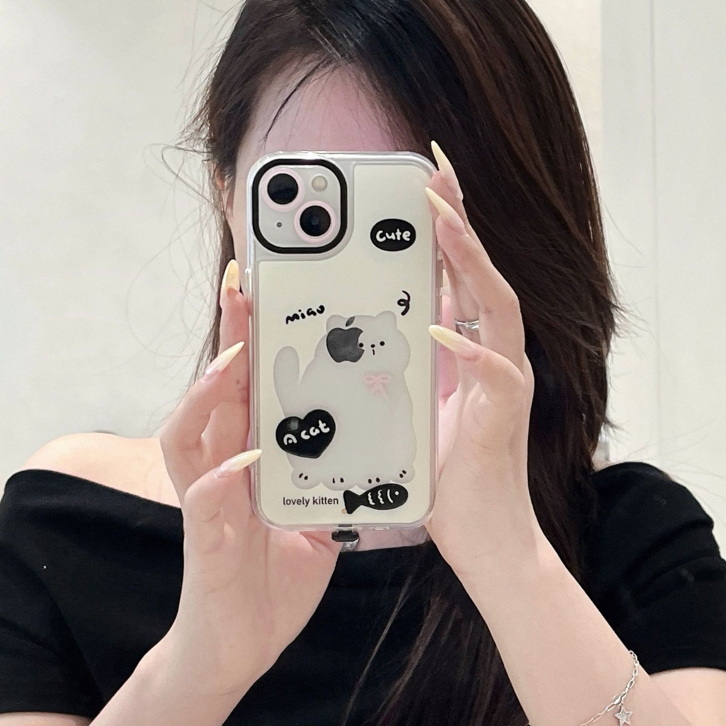 Luminous Ink Splash Cat Phone Case