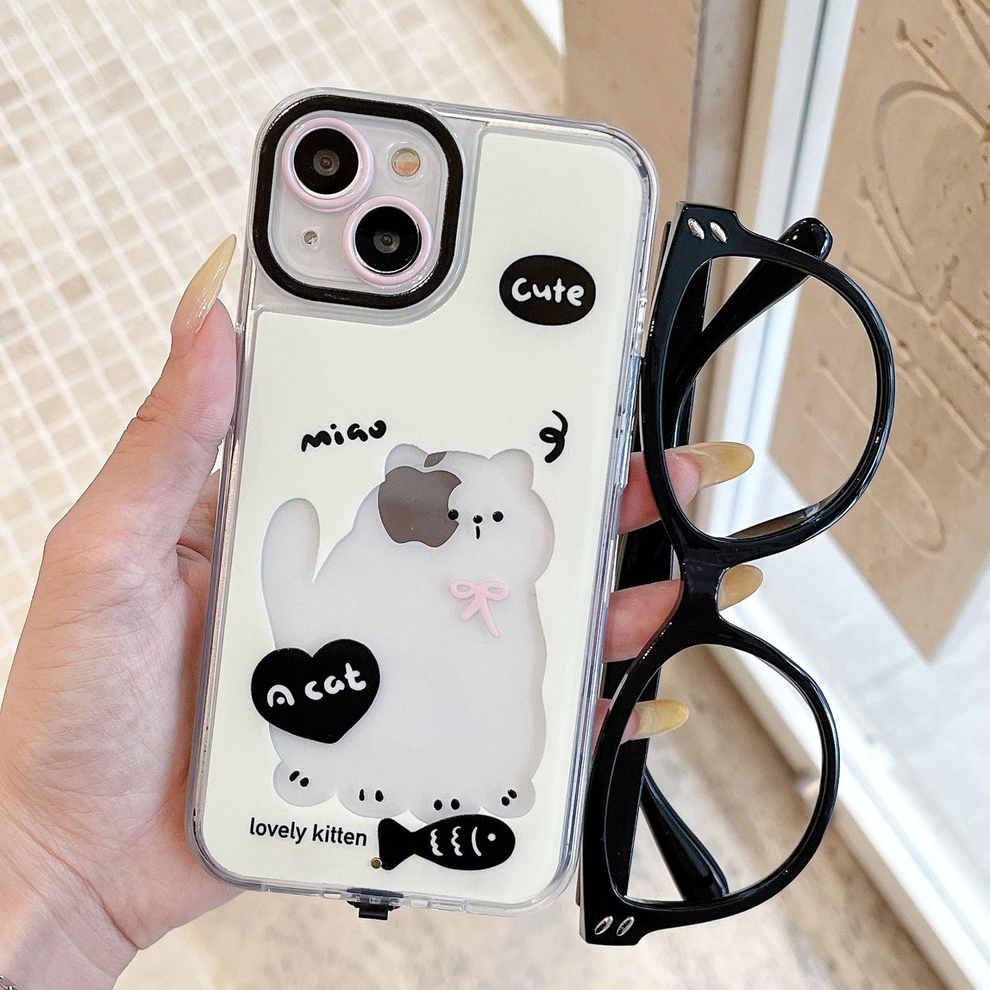 Luminous Ink Splash Cat Phone Case