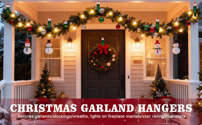 🎄Rugged, Durable, Versatile✨6 PCS Christmas Silicone Garland Hangers