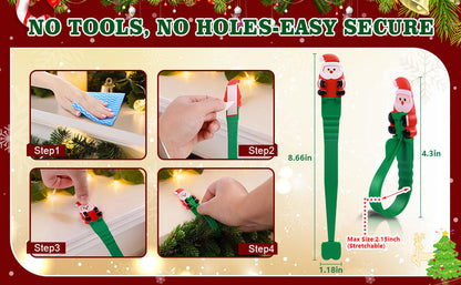 🎄Rugged, Durable, Versatile✨6 PCS Christmas Silicone Garland Hangers