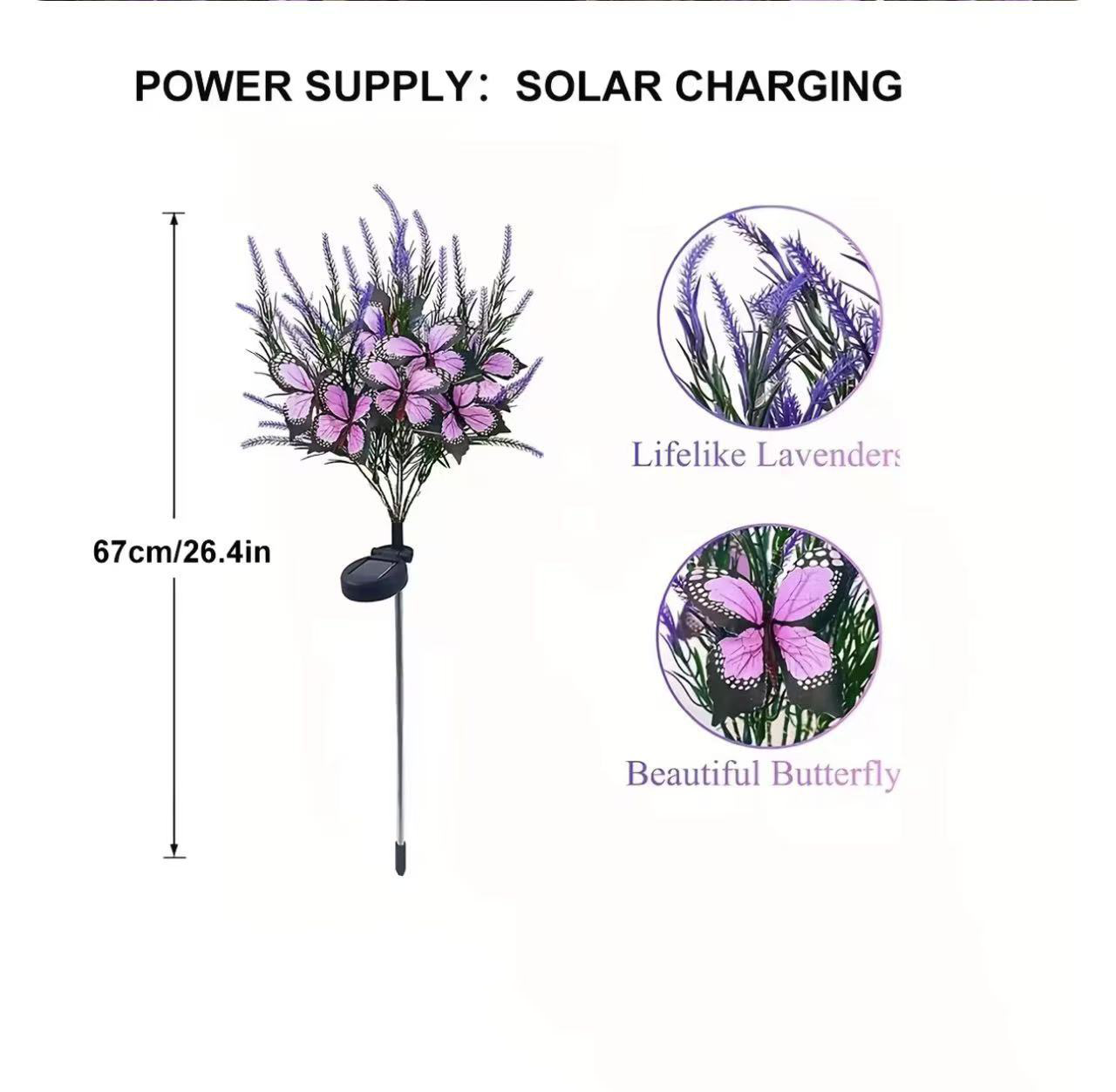 🦋 Solar Marigold Butterfly Garden Stake Light — Warm Outdoor Floral Decor
