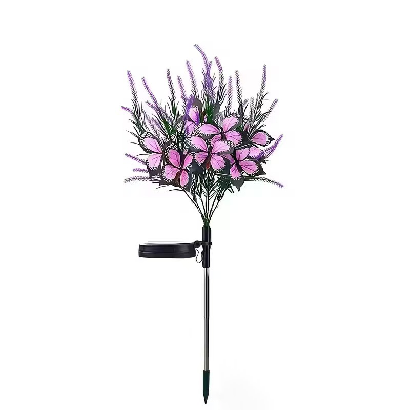 🦋 Solar Marigold Butterfly Garden Stake Light — Warm Outdoor Floral Decor
