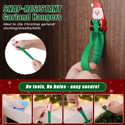 🎄Rugged, Durable, Versatile✨6 PCS Christmas Silicone Garland Hangers