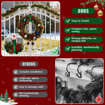 🎄Rugged, Durable, Versatile✨6 PCS Christmas Silicone Garland Hangers