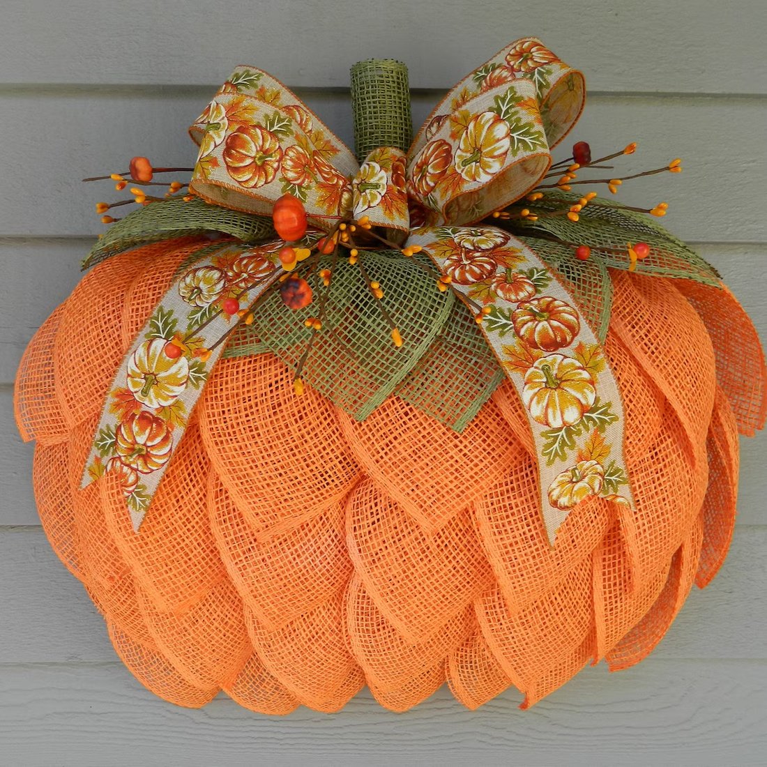 🍁Handmade Fall Pumpkin Wreath🎃