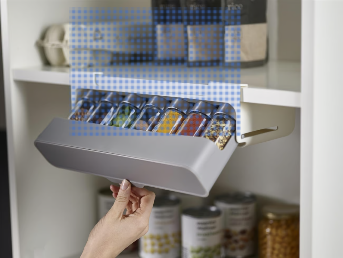 Kitchen Under-Shelf Spice Rack Organizer