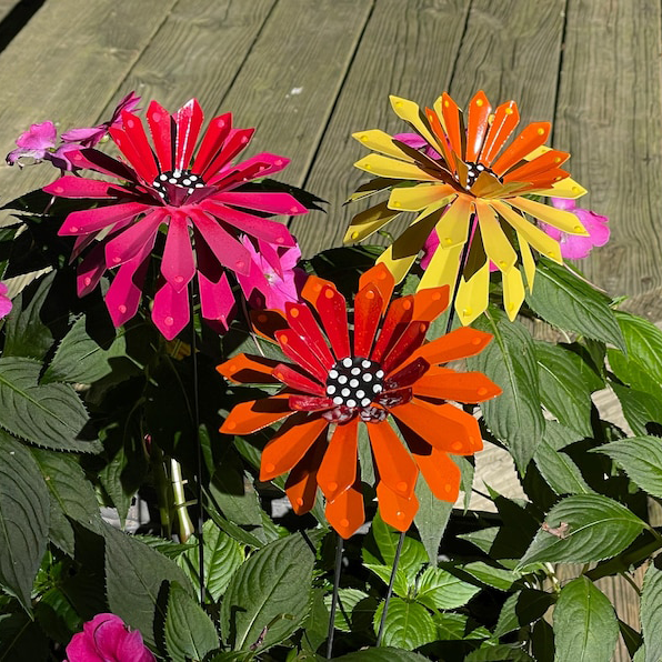 🔥Metal Flower Garden Stakes Set