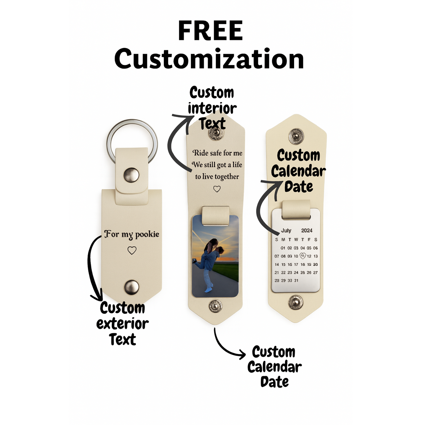 Customize a personalized gift🎁Personalized Leather Keychain