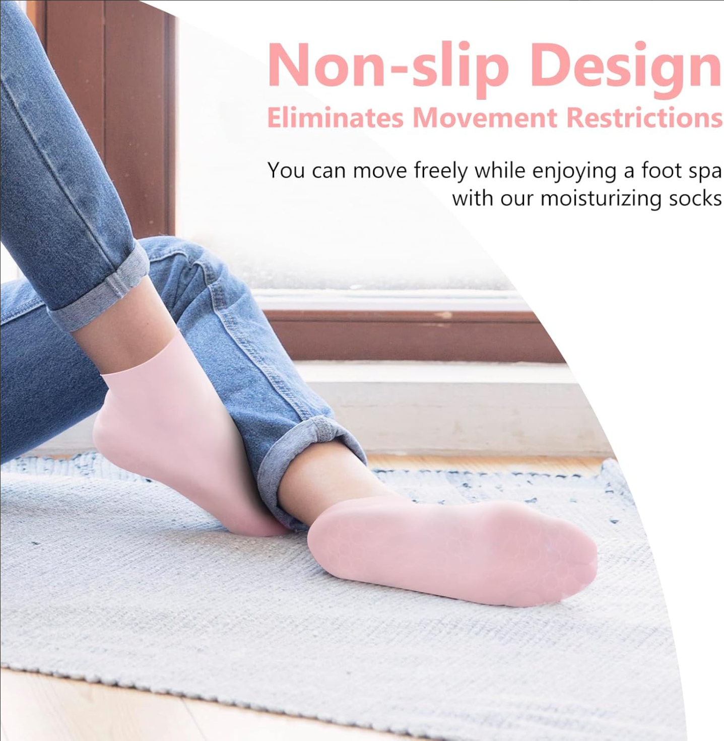 (🌲Christmas Sale - 49% OFF)Silicone Moisturizing Socks - Washable & Reusable